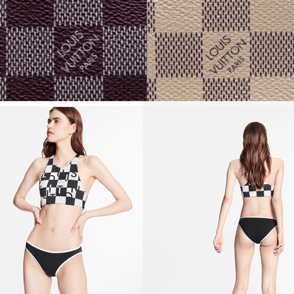Louis Vuitton Damier bikini cropped Top